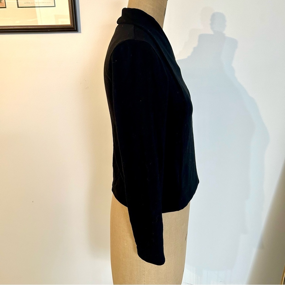 Eileen Fisher Women’s Black Tencel Fleece Moto Asymmetrical Zip Jacket Sz Xs - Picture 4 of 14
